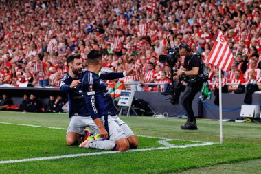 Bruno Fernandes ve Casemiro, UEFA Avrupa Ligi yarı final maçında Manchester United FC (Maciej Rogowski)
