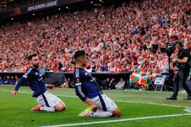 Bruno Fernandes ve Casemiro, UEFA Avrupa Ligi yarı final maçında Manchester United FC (Maciej Rogowski)