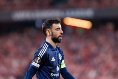 Bruno Fernandes UEFA Avrupa Ligi yarı final maçında Atletizm Kulübü ve Manchester United FC takımları arasında görüldü (Maciej Rogowski)