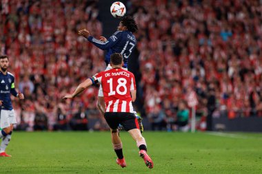 Patrick Dorgu ve Oscar de Marcos UEFA Avrupa Ligi yarı final maçında Manchester United FC (Maciej Rogowski)
