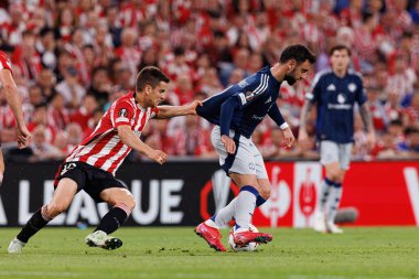 Inigo Ruiz de Galarreta ve Bruno Fernandes UEFA Avrupa Ligi yarı final maçında Manchester United FC (Maciej Rogowski)