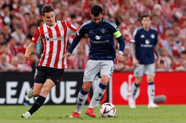 Inigo Ruiz de Galarreta ve Bruno Fernandes UEFA Avrupa Ligi yarı final maçında Manchester United FC (Maciej Rogowski)