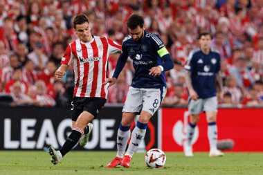 Inigo Ruiz de Galarreta ve Bruno Fernandes UEFA Avrupa Ligi yarı final maçında Manchester United FC (Maciej Rogowski)