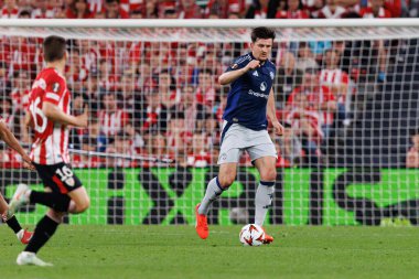 Harry Maguire UEFA Avrupa Ligi yarı final maçında Atletizm Kulübü ve Manchester United FC (Maciej Rogowski)