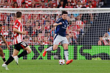 Harry Maguire UEFA Avrupa Ligi yarı final maçında Atletizm Kulübü ve Manchester United FC (Maciej Rogowski)