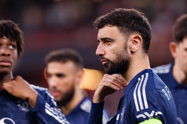 Bruno Fernandes UEFA Avrupa Ligi yarı final maçında Atletizm Kulübü ve Manchester United FC takımları arasında görüldü (Maciej Rogowski)