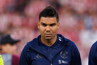 Atletizm Kulübü ve Manchester United FC (Maciej Rogowski) takımları arasında oynanan UEFA Avrupa Ligi yarı final maçında görülen Casemiro)