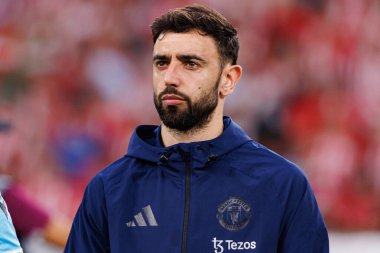 Bruno Fernandes UEFA Avrupa Ligi yarı final maçında Atletizm Kulübü ve Manchester United FC takımları arasında görüldü (Maciej Rogowski)