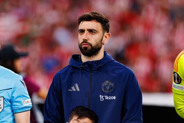 Bruno Fernandes UEFA Avrupa Ligi yarı final maçında Atletizm Kulübü ve Manchester United FC takımları arasında görüldü (Maciej Rogowski)