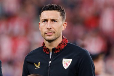 Oscar de Marcos UEFA Avrupa Ligi yarı final maçında Atletizm Kulübü ve Manchester United FC (Maciej Rogowski) takımları arasında görüldü.)