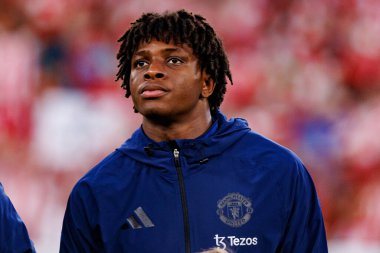 Patrick Dorgu UEFA Avrupa Ligi yarı final maçında Atletizm Kulübü ve Manchester United FC takımları arasında görüldü (Maciej Rogowski)