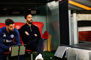 Ruben Amorim UEFA Avrupa Ligi yarı final maçında Atletizm Kulübü ve Manchester United FC (Maciej Rogowski)