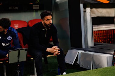 Ruben Amorim UEFA Avrupa Ligi yarı final maçında Atletizm Kulübü ve Manchester United FC (Maciej Rogowski)