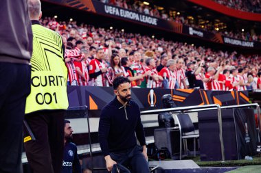 Ruben Amorim UEFA Avrupa Ligi yarı final maçında Atletizm Kulübü ve Manchester United FC (Maciej Rogowski)