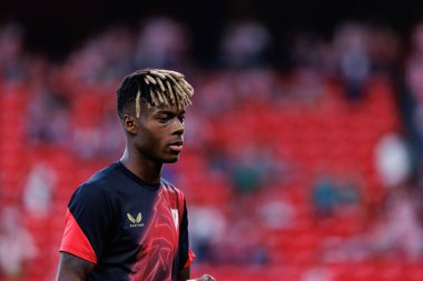 Nico Williams UEFA Avrupa Ligi yarı final maçında Atletizm Kulübü ve Manchester United FC takımları arasında görüldü (Maciej Rogowski)
