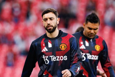 Bruno Fernandes UEFA Avrupa Ligi yarı final maçında Atletizm Kulübü ve Manchester United FC takımları arasında görüldü (Maciej Rogowski)