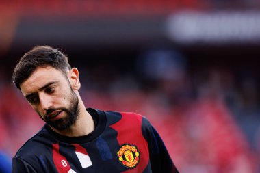 Bruno Fernandes UEFA Avrupa Ligi yarı final maçında Atletizm Kulübü ve Manchester United FC takımları arasında görüldü (Maciej Rogowski)