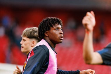 Patrick Dorgu UEFA Avrupa Ligi yarı final maçında Atletizm Kulübü ve Manchester United FC takımları arasında görüldü (Maciej Rogowski)