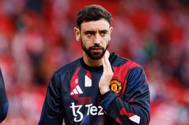 Bruno Fernandes UEFA Avrupa Ligi yarı final maçında Atletizm Kulübü ve Manchester United FC takımları arasında görüldü (Maciej Rogowski)