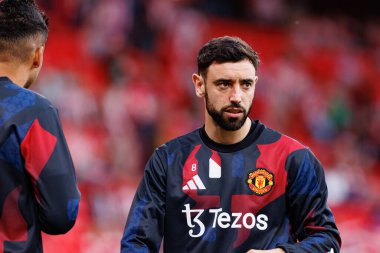 Bruno Fernandes UEFA Avrupa Ligi yarı final maçında Atletizm Kulübü ve Manchester United FC takımları arasında görüldü (Maciej Rogowski)