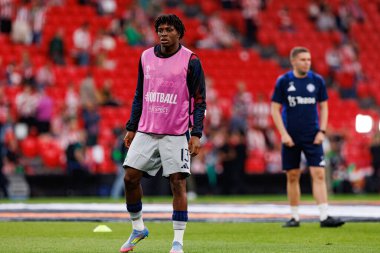 Patrick Dorgu UEFA Avrupa Ligi yarı final maçında Atletizm Kulübü ve Manchester United FC takımları arasında görüldü (Maciej Rogowski)