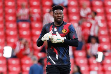 Andre Onana UEFA Avrupa Ligi yarı final maçında Atletizm Kulübü ve Manchester United FC takımları arasında görüldü (Maciej Rogowski)
