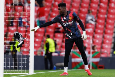 Andre Onana UEFA Avrupa Ligi yarı final maçında Atletizm Kulübü ve Manchester United FC takımları arasında görüldü (Maciej Rogowski)