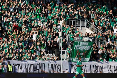 Radomiak taraftarları PKO BP Ekstraklasa maçında Radomiak Radom ve Lech Poznan (Maciej Rogowski)