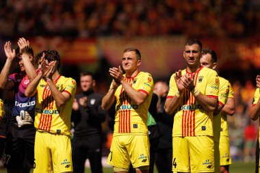 Milosz Trojak, Korona Kielce ve Jagiellonia Bialystok (Maciej Rogowski) takımları arasındaki PKO BP Ekstraklasa maçı sırasında görüldü)