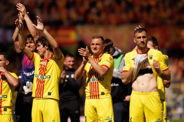 Korona oyuncuları Korona Kielce ve Jagiellonia Bialystok (Maciej Rogowski) takımları arasında oynanan PKO BP Ekstraklasa maçı sırasında görüldü)