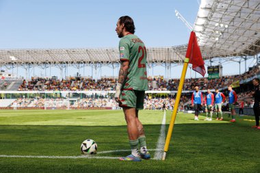 Darko Churlinov, Korona Kielce ve Jagiellonia Bialystok (Maciej Rogowski) takımları arasındaki PKO BP Ekstraklasa maçında görüldü)