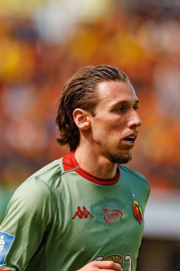 Darko Churlinov, Korona Kielce ve Jagiellonia Bialystok (Maciej Rogowski) takımları arasındaki PKO BP Ekstraklasa maçında görüldü)