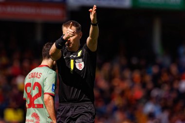 Tomasz Kwiatkowski, Korona Kielce ve Jagiellonia Bialystok (Maciej Rogowski) takımları arasındaki PKO BP Ekstraklasa maçında görüldü)