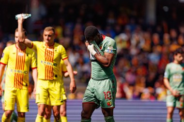 Afimico Pululu, Korona Kielce ve Jagiellonia Bialystok (Maciej Rogowski) takımları arasındaki PKO BP Ekstraklasa maçı sırasında görüldü.)