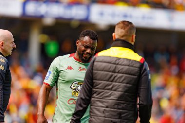 Afimico Pululu, Korona Kielce ve Jagiellonia Bialystok (Maciej Rogowski) takımları arasındaki PKO BP Ekstraklasa maçı sırasında görüldü.)