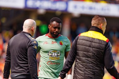 Afimico Pululu, Korona Kielce ve Jagiellonia Bialystok (Maciej Rogowski) takımları arasındaki PKO BP Ekstraklasa maçı sırasında görüldü.)