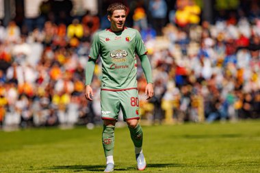 Oskar Pietuszewski, Korona Kielce ve Jagiellonia Bialystok (Maciej Rogowski) takımları arasındaki PKO BP Ekstraklasa maçında görüldü)