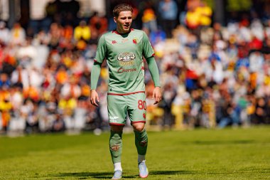 Oskar Pietuszewski, Korona Kielce ve Jagiellonia Bialystok (Maciej Rogowski) takımları arasındaki PKO BP Ekstraklasa maçında görüldü)