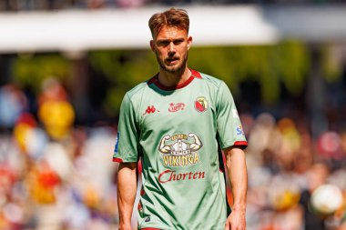 Kristoffer Normann Hansen, Korona Kielce ve Jagiellonia Bialystok (Maciej Rogowski) takımları arasındaki PKO BP Ekstraklasa maçında görüldü.)
