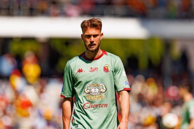 Kristoffer Normann Hansen, Korona Kielce ve Jagiellonia Bialystok (Maciej Rogowski) takımları arasındaki PKO BP Ekstraklasa maçında görüldü.)