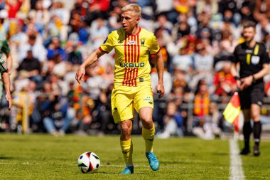 David Blanik, Korona Kielce ve Jagiellonia Bialystok (Maciej Rogowski) takımları arasında oynanan PKO BP Ekstraklasa maçı sırasında görüldü.)