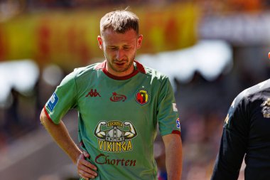 Jaroslaw Kubicki, Korona Kielce ve Jagiellonia Bialystok (Maciej Rogowski) takımları arasındaki PKO BP Ekstraklasa maçı sırasında görüldü.)