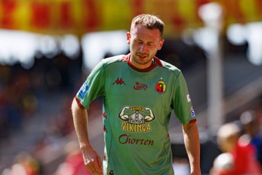 Jaroslaw Kubicki, Korona Kielce ve Jagiellonia Bialystok (Maciej Rogowski) takımları arasındaki PKO BP Ekstraklasa maçı sırasında görüldü.)