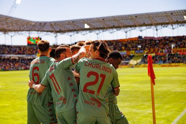 Jagiellonia oyuncuları PKO BP Ekstraklasa maçında Korona Kielce ve Jagiellonia Bialystok (Maciej Rogowski)