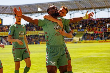 Jagiellonia oyuncuları PKO BP Ekstraklasa maçında Korona Kielce ve Jagiellonia Bialystok (Maciej Rogowski)