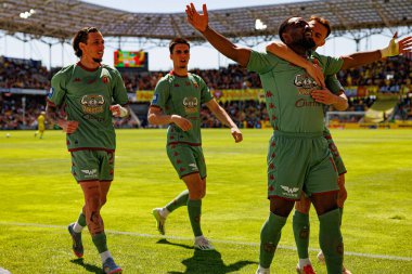 Jagiellonia oyuncuları PKO BP Ekstraklasa maçında Korona Kielce ve Jagiellonia Bialystok (Maciej Rogowski)