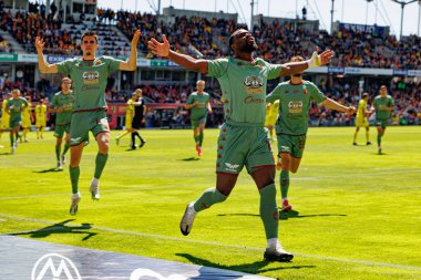 Jagiellonia oyuncuları PKO BP Ekstraklasa maçında Korona Kielce ve Jagiellonia Bialystok (Maciej Rogowski)