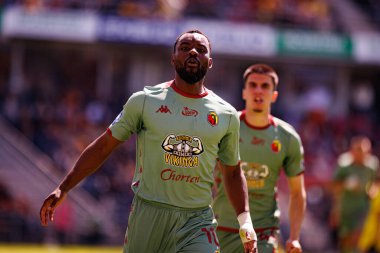 Afimico Pululu ve Joao Moutinho, Korona Kielce ve Jagiellonia Bialystok (Maciej Rogowski) takımları arasındaki PKO BP Ekstraklasa maçında gol attıktan sonra kutlama yaparken görüldü.)