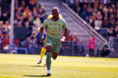 Afimico Pululu, Korona Kielce ve Jagiellonia Bialystok (Maciej Rogowski) takımları arasındaki PKO BP Ekstraklasa maçında gol attıktan sonra kutlama yaparken görüldü.)