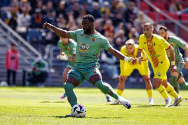 Afimico Pululu, Korona Kielce ve Jagiellonia Bialystok (Maciej Rogowski) takımları arasındaki PKO BP Ekstraklasa maçı sırasında görüldü.)